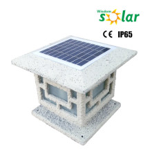 Plataforma de iluminación CE post solar cap lights(JR-3018) solar al aire libre de iluminación